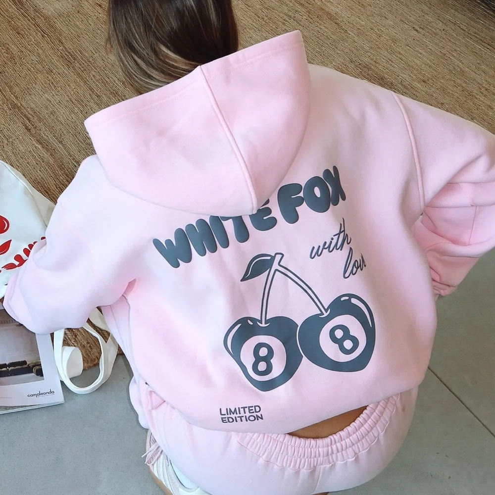 White Fox With Love In The Moment Oversized Hoodie - Picture 4 of 10